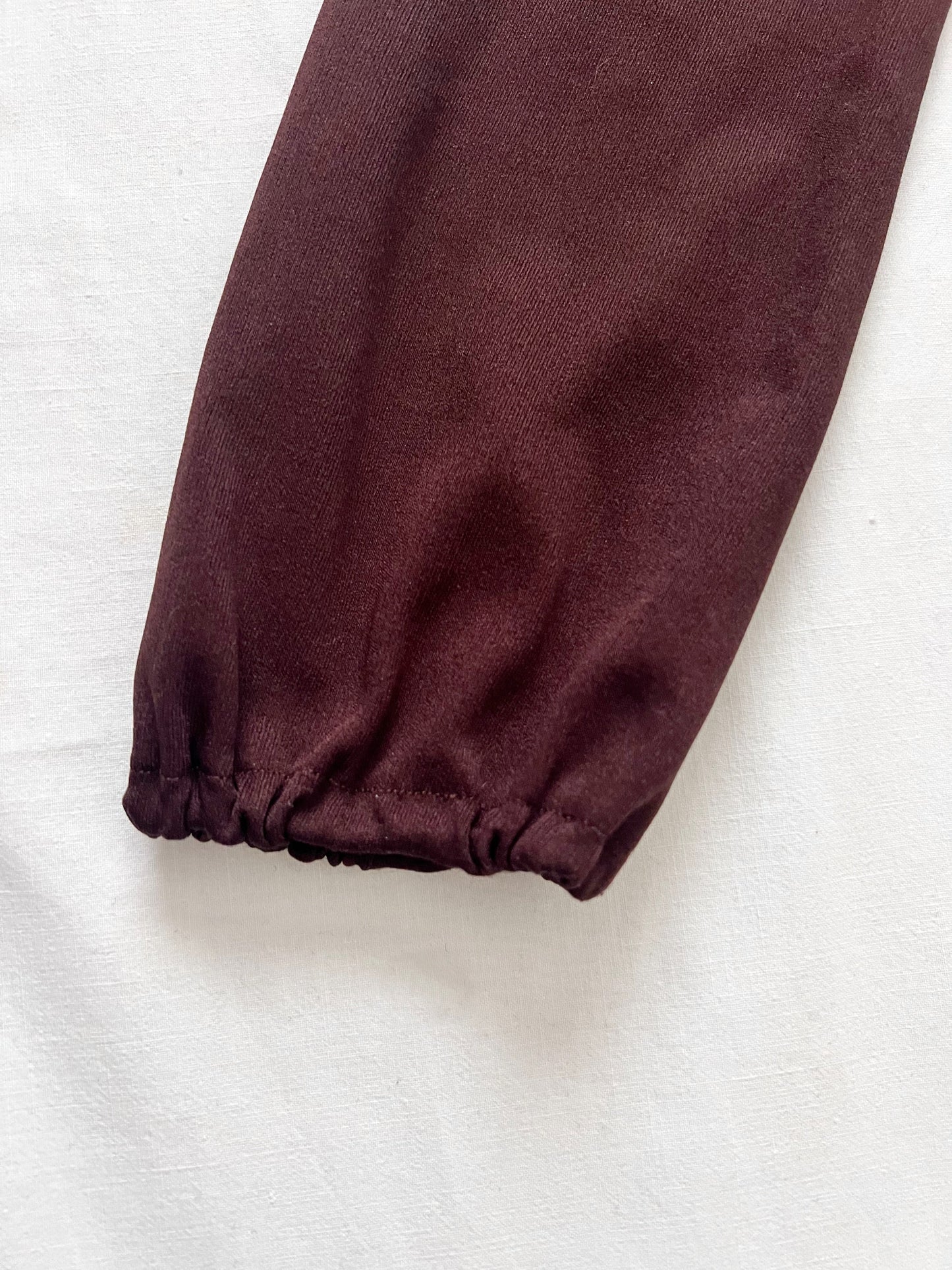 70s brown lace detail top, Size XS-S