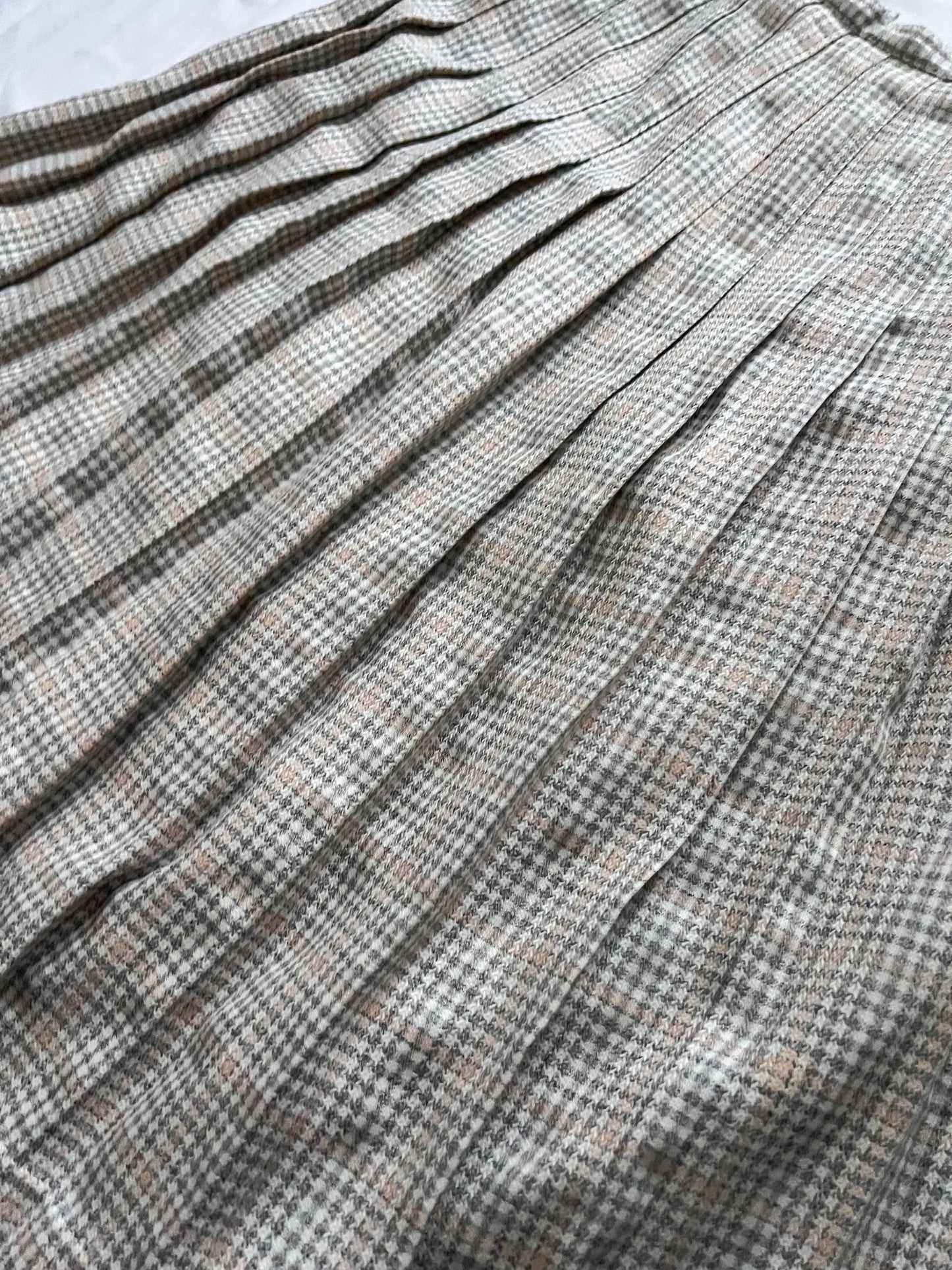 60s plaid skirt, Size L