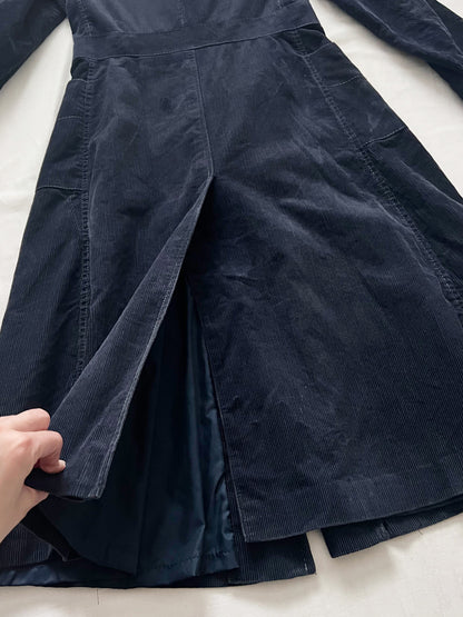 70s navy corduroy coat, Size XS