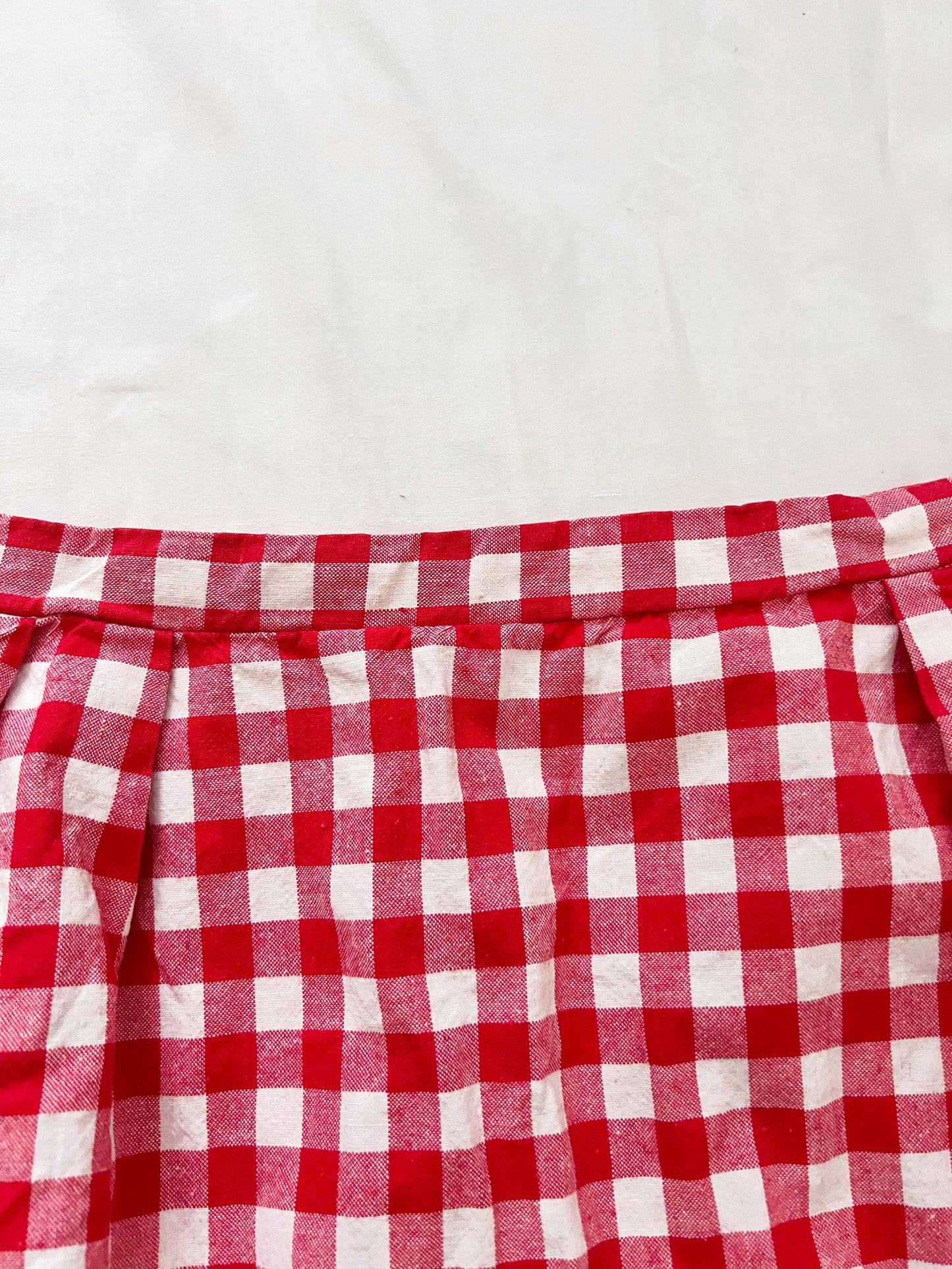 70s gingham open back halter neck and skirt set, Size S