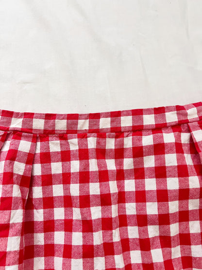 70s gingham open back halter neck and skirt set, Size S