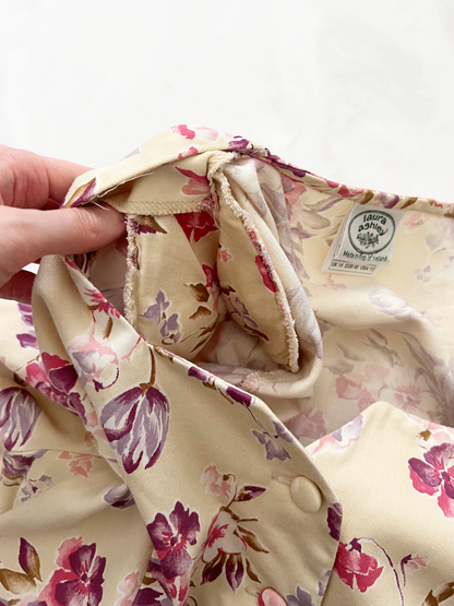 80s Laura Ashley floral blouse, Size M