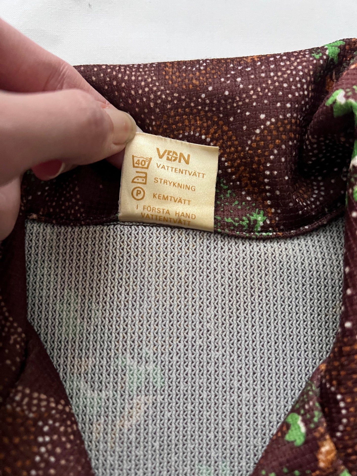 60s/70s brown flared skirt dress, Size S-M