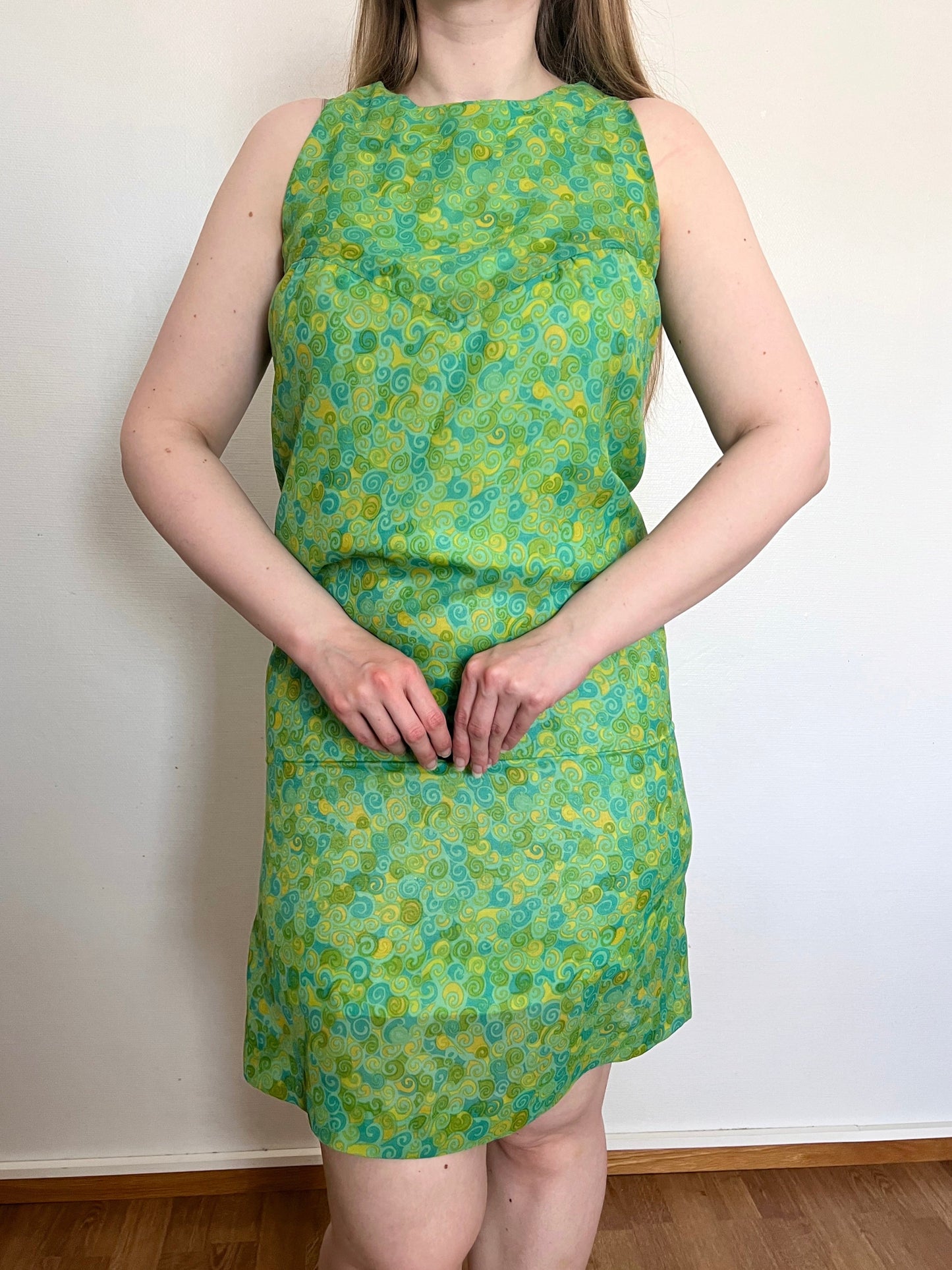 60s swirl print dress, Size S