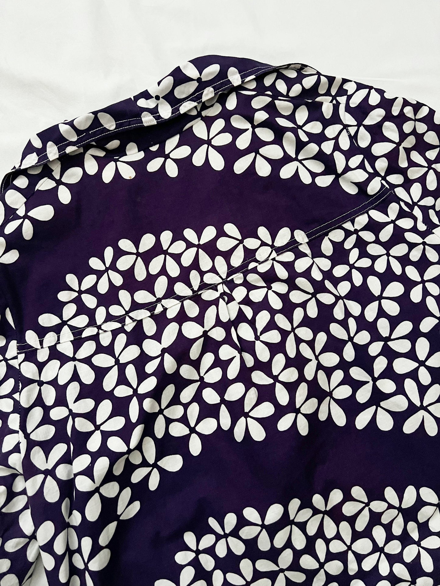 Purple and white flower dress, Size L-XL