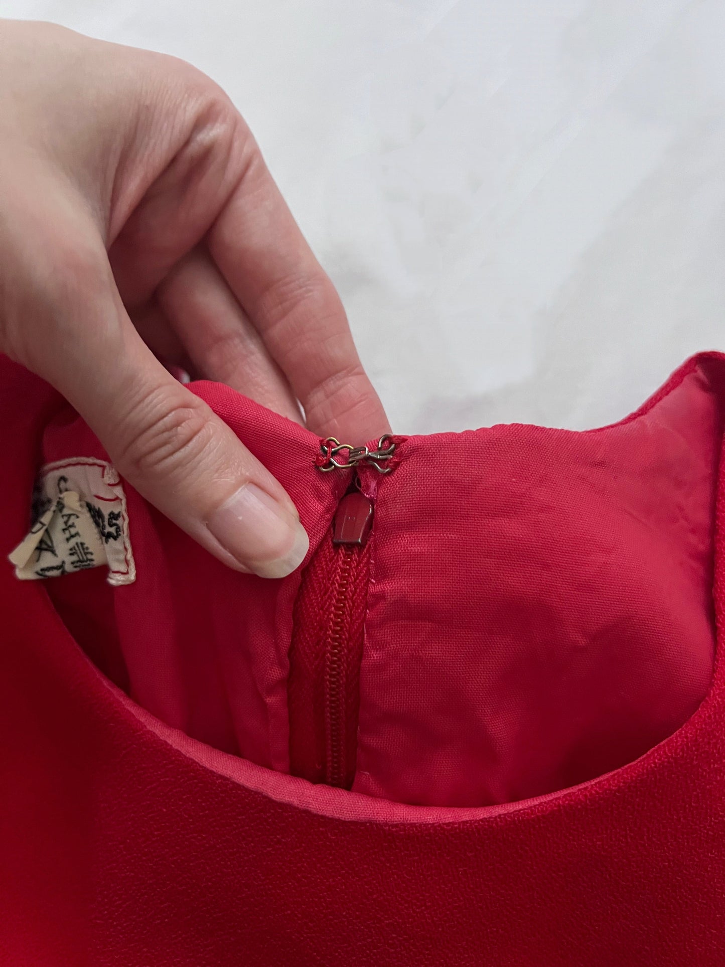 Red trim dress, Size XS-S