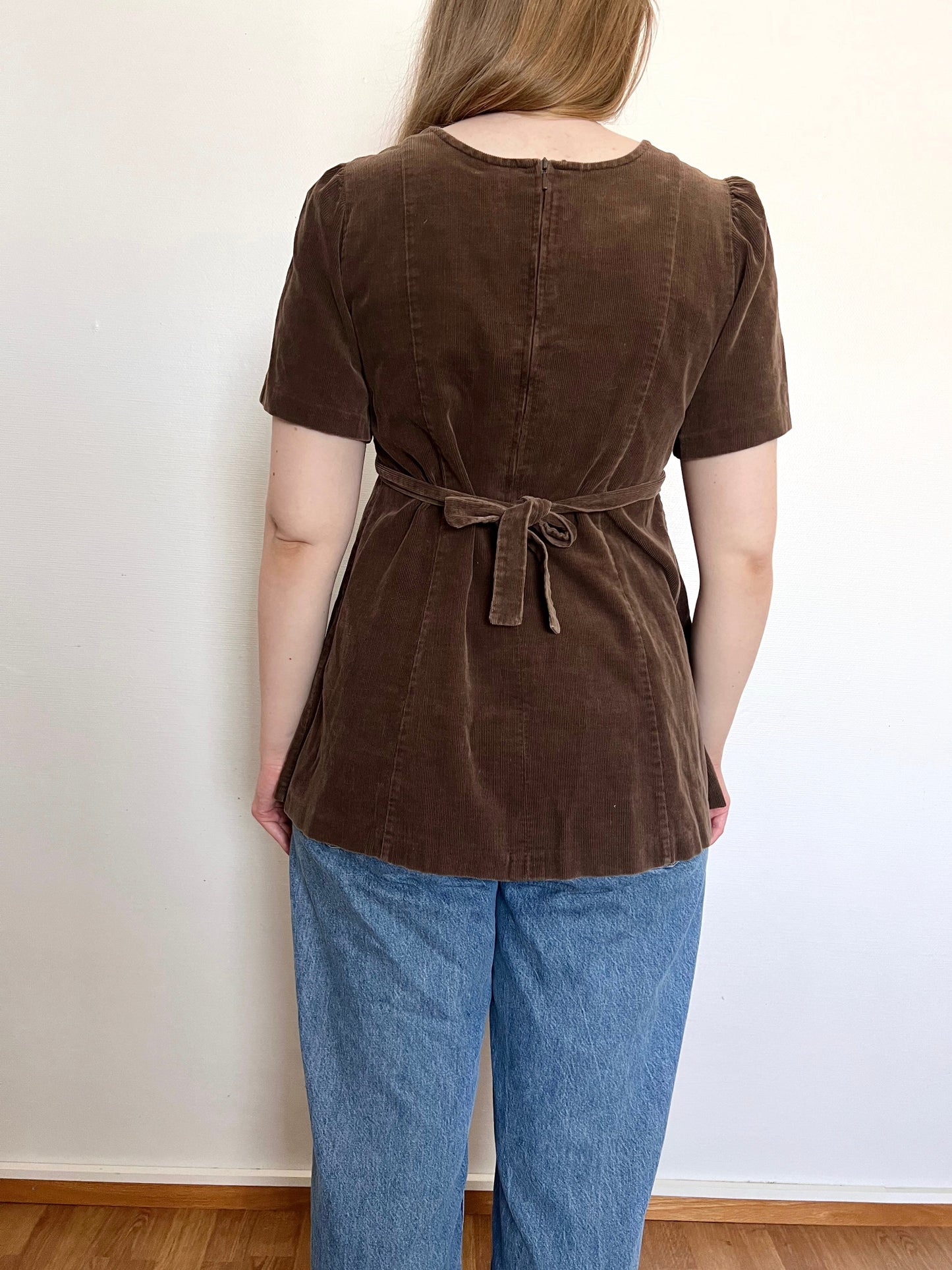 70s brown corduroy tunic, Size S