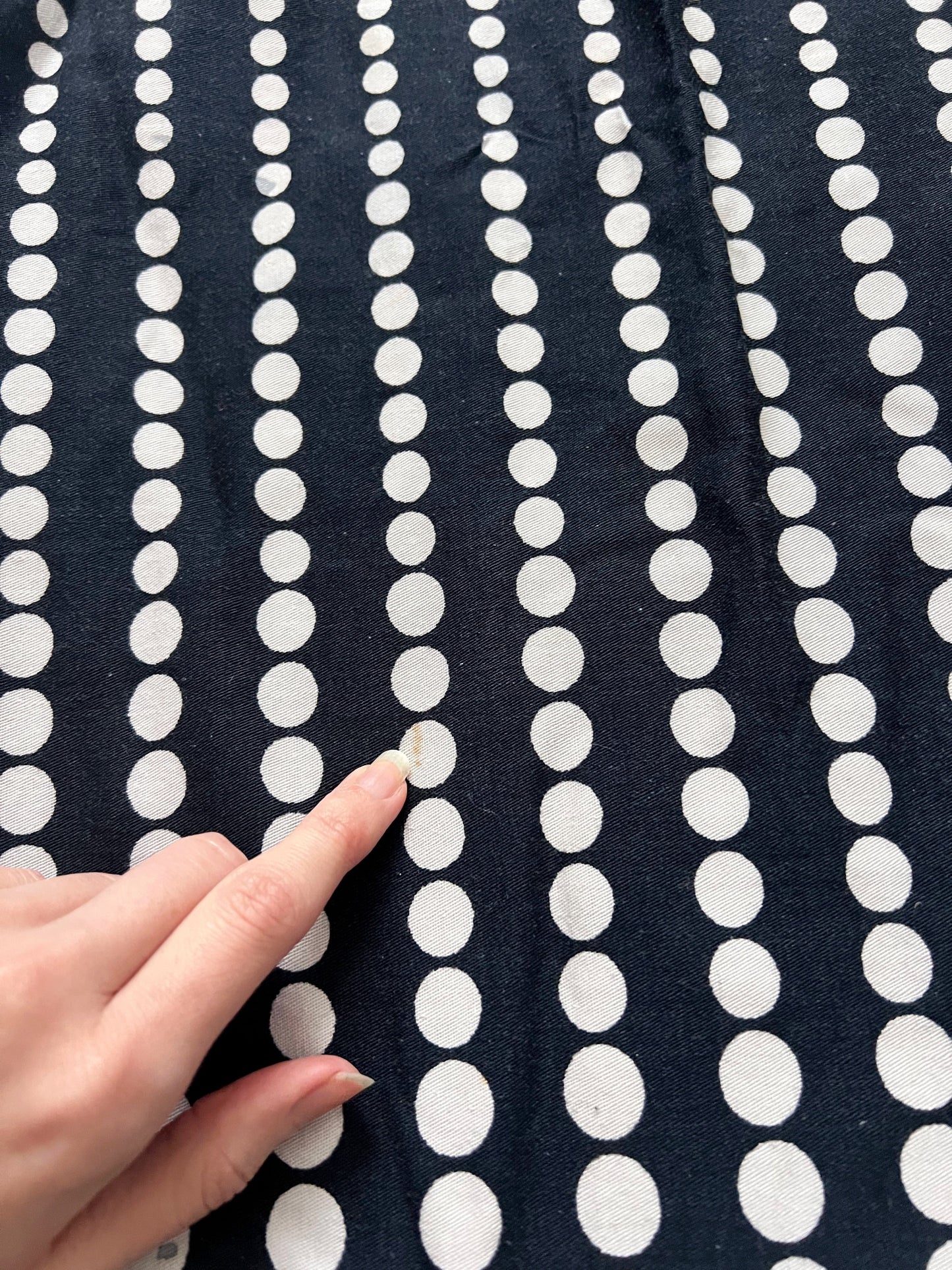 70s cotton polka dot skirt, Size XS-S