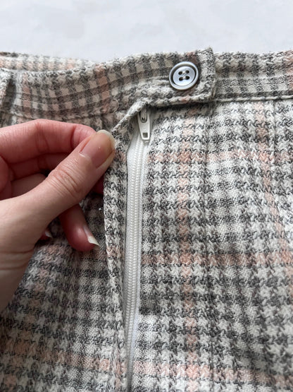 60s plaid skirt, Size L
