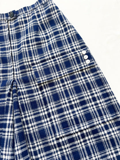 Blue gingham skirt, Size XXS-XS