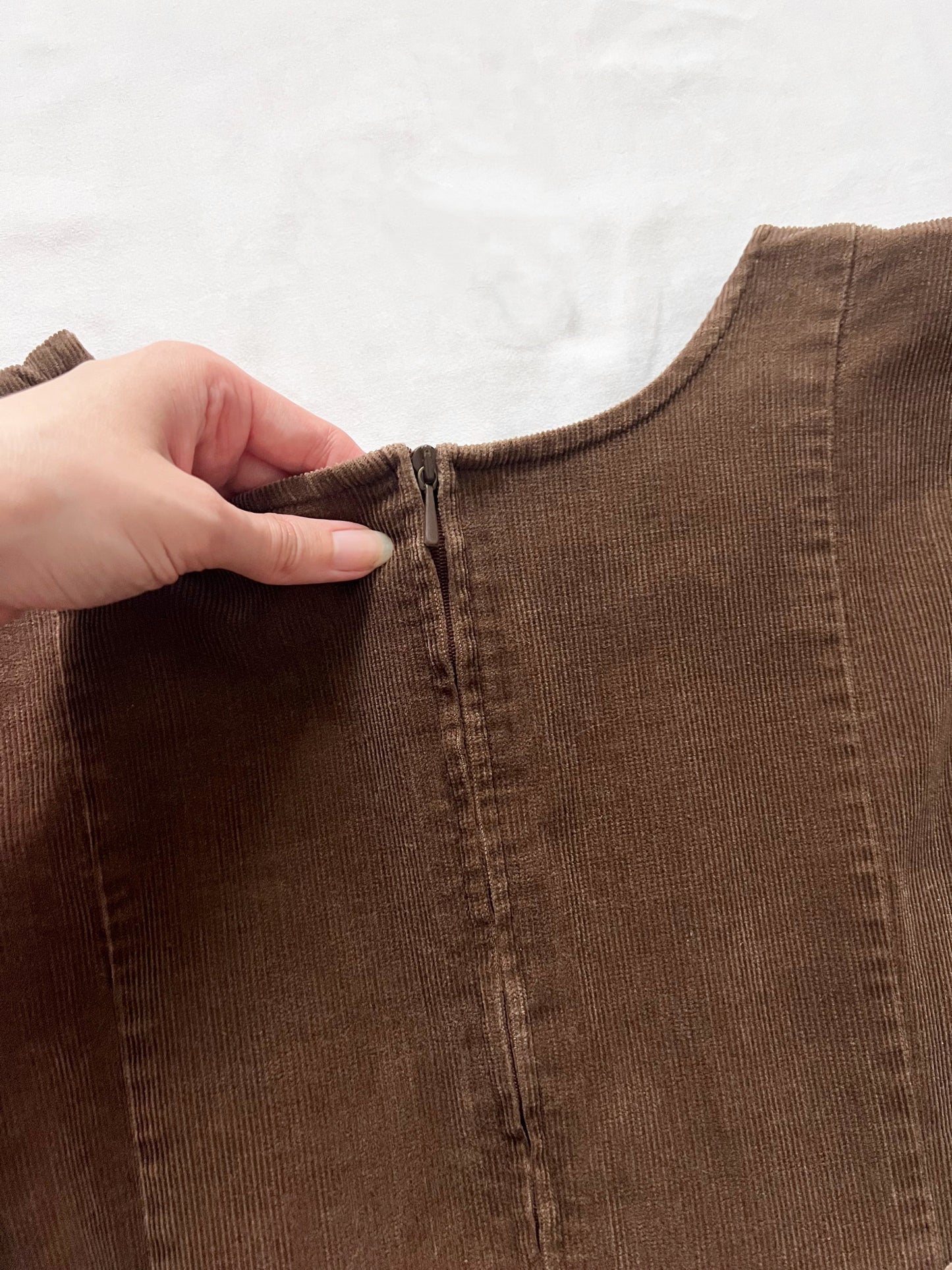70s brown corduroy tunic, Size S