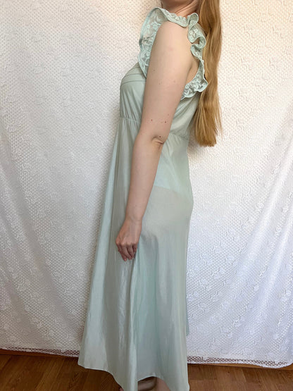 70s mint green nightgown, Size M