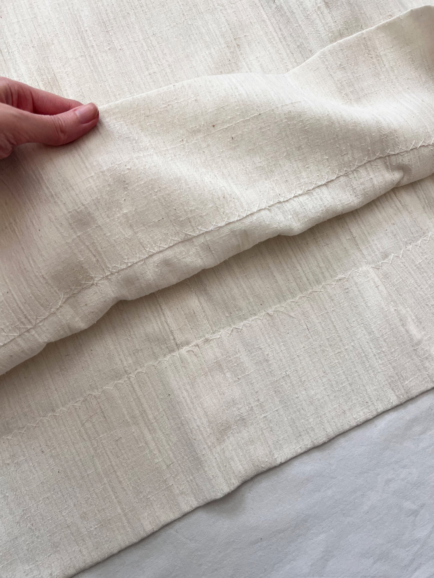 70s cream lace and flower dress, Size L