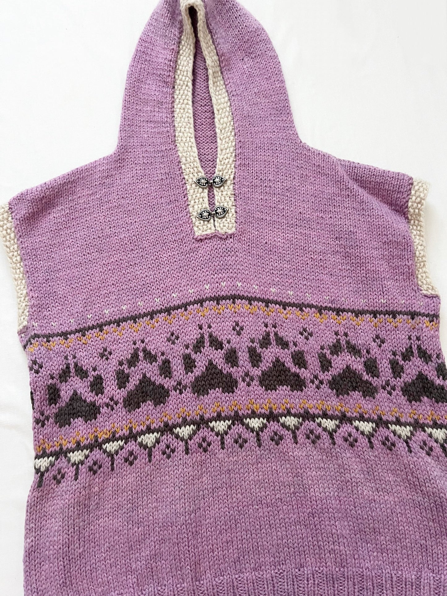 Purple hooded vest, Size XL