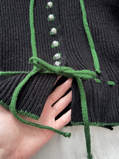 70s folkloric kit cardigan, Size S