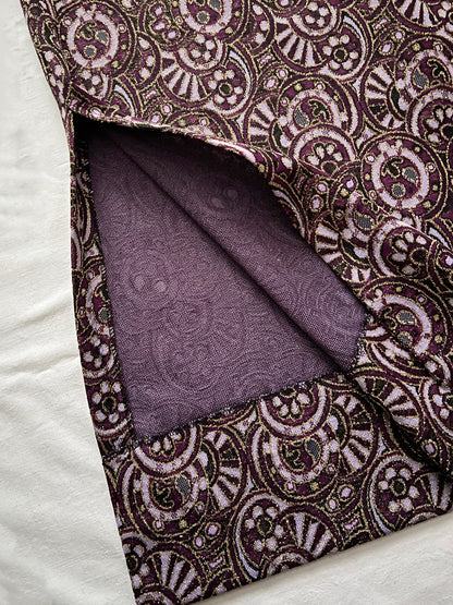 60s/70s purple and gold shimmery skirt, Size S