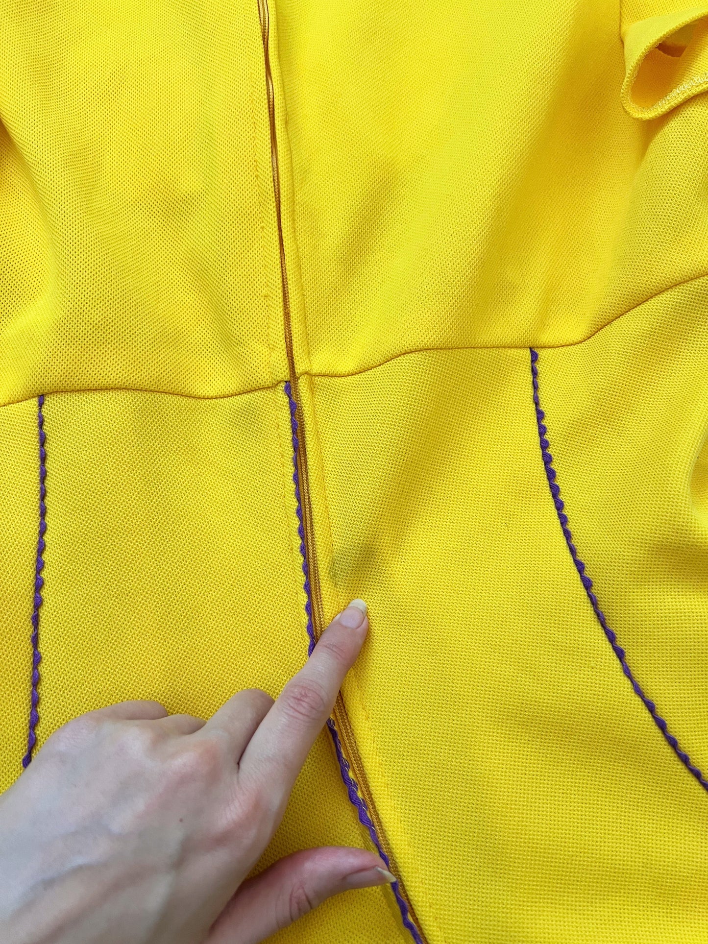 60s bright yellow dress, Size M-L