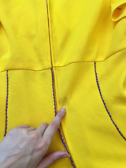 60s bright yellow dress, Size M-L