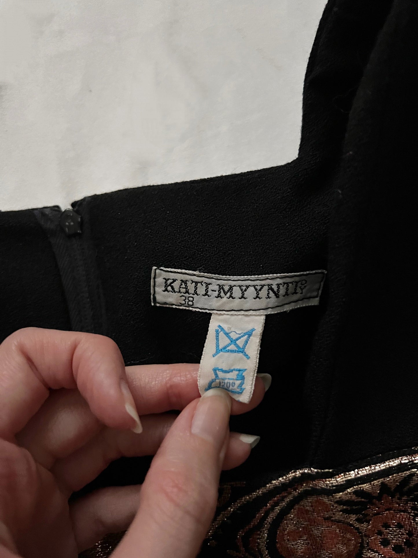 60s black and gold/bronze shimmery dress, Size S