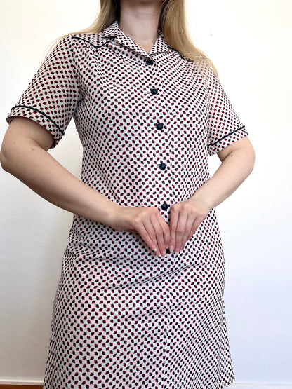 60s leaf dress, Size M