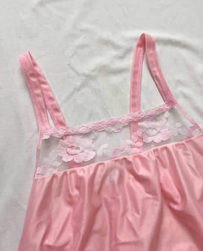 70s pink maxi nightgown, Size S