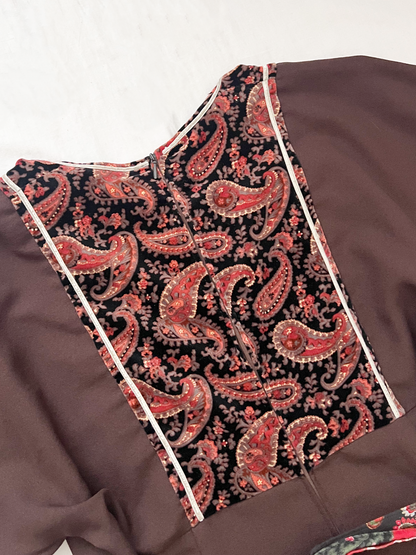 60s brown dress, Size S-L