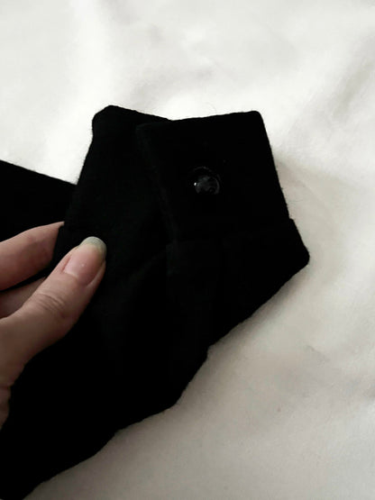 60s black and colorful flowers dress, Size XS