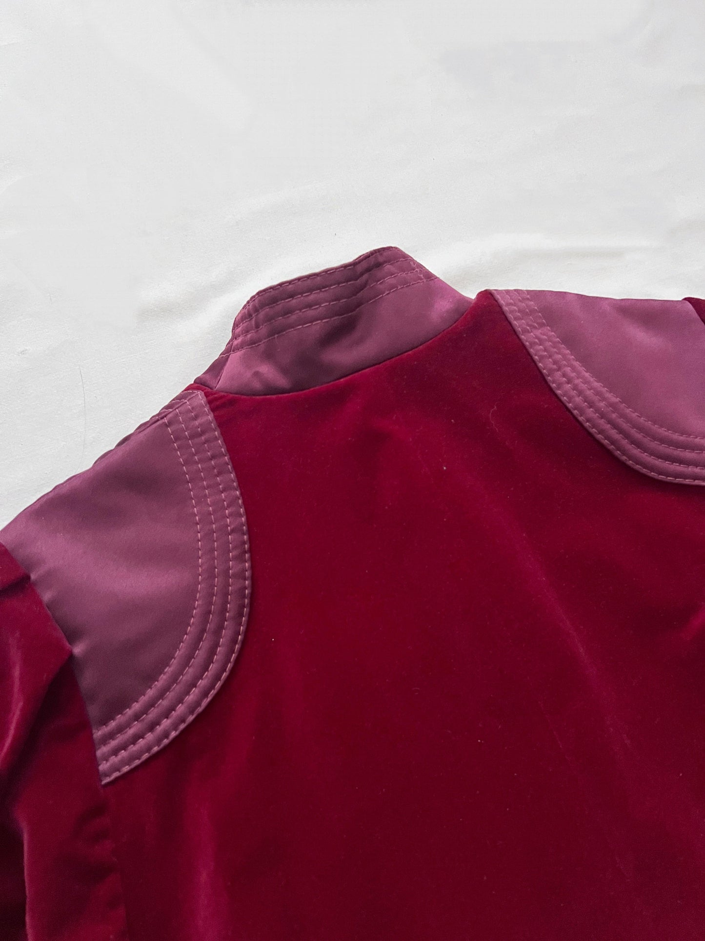 70s Edwardian revival burgundy velvet dress, Size M