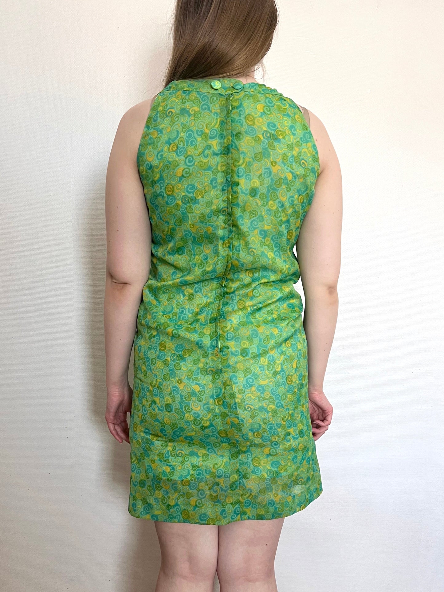 60s swirl print dress, Size S