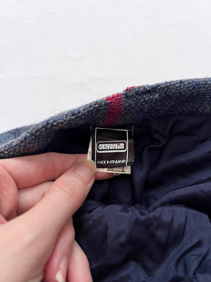 70s wool blend gray skirt, Size M-L