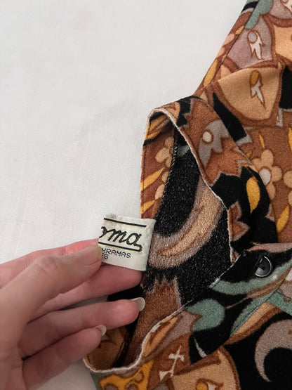 70s pattern top, Size M-L