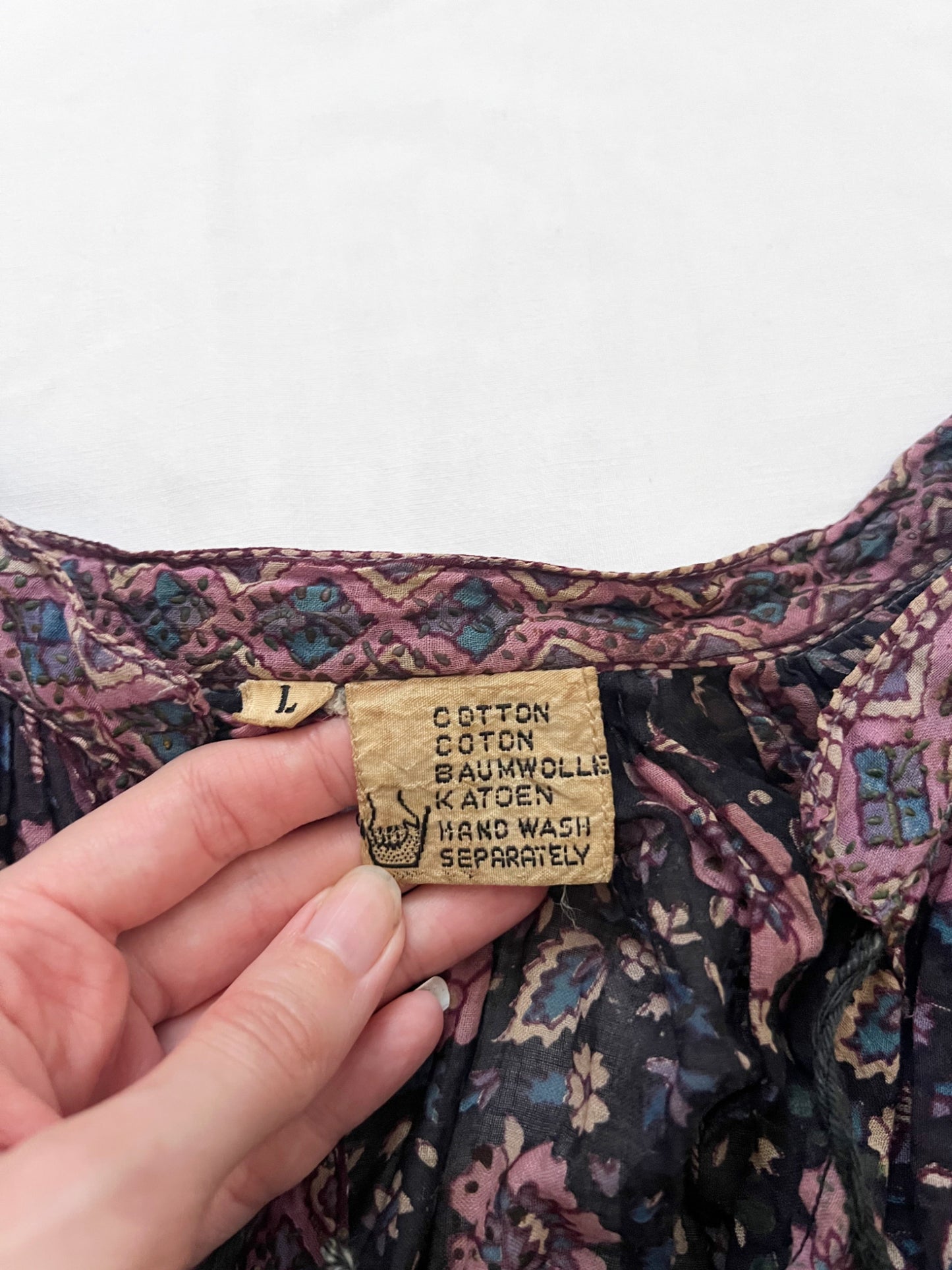 70s Indian gauze cotton set, Size XS