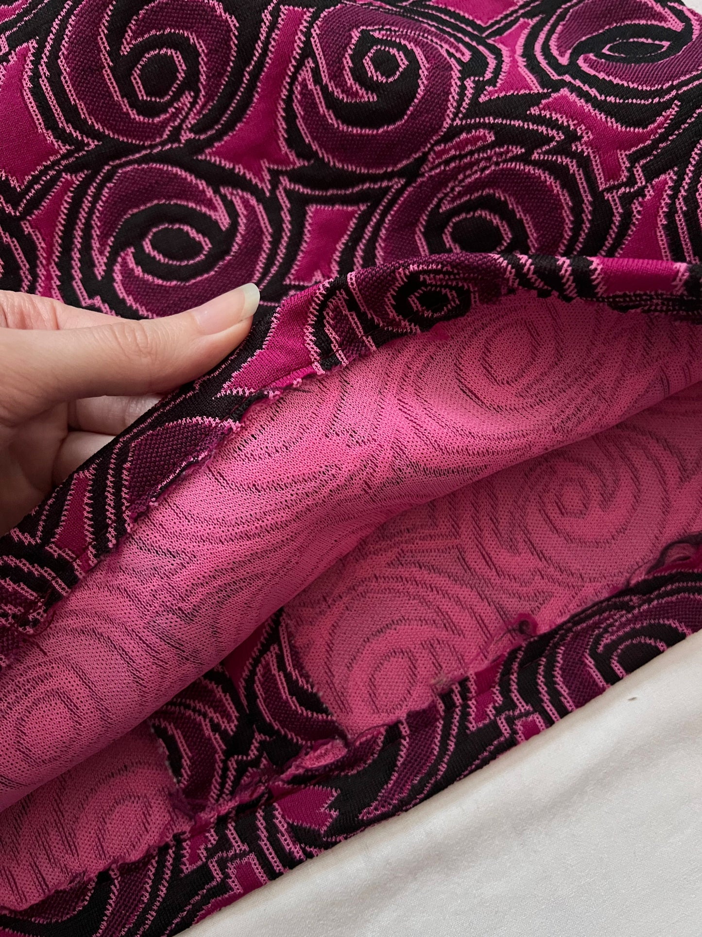 60s bold pattern mini dress, Size S