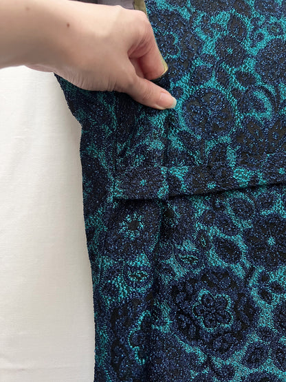 60s glitter blue mini dress, Size XS