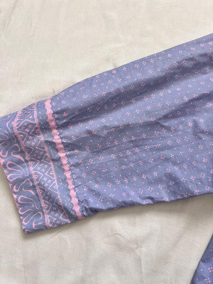 70s Marimekko purple and pink Mila dress, Size XS