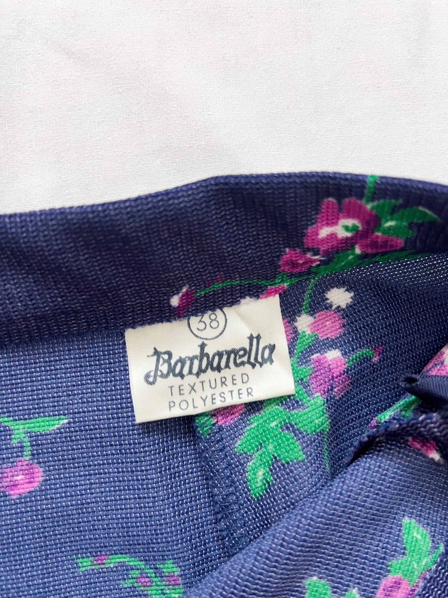 70s purple flower skirt, Size S