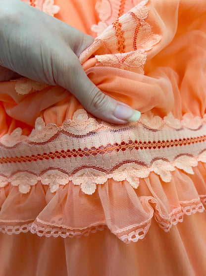 60s peach nightgown, Size S