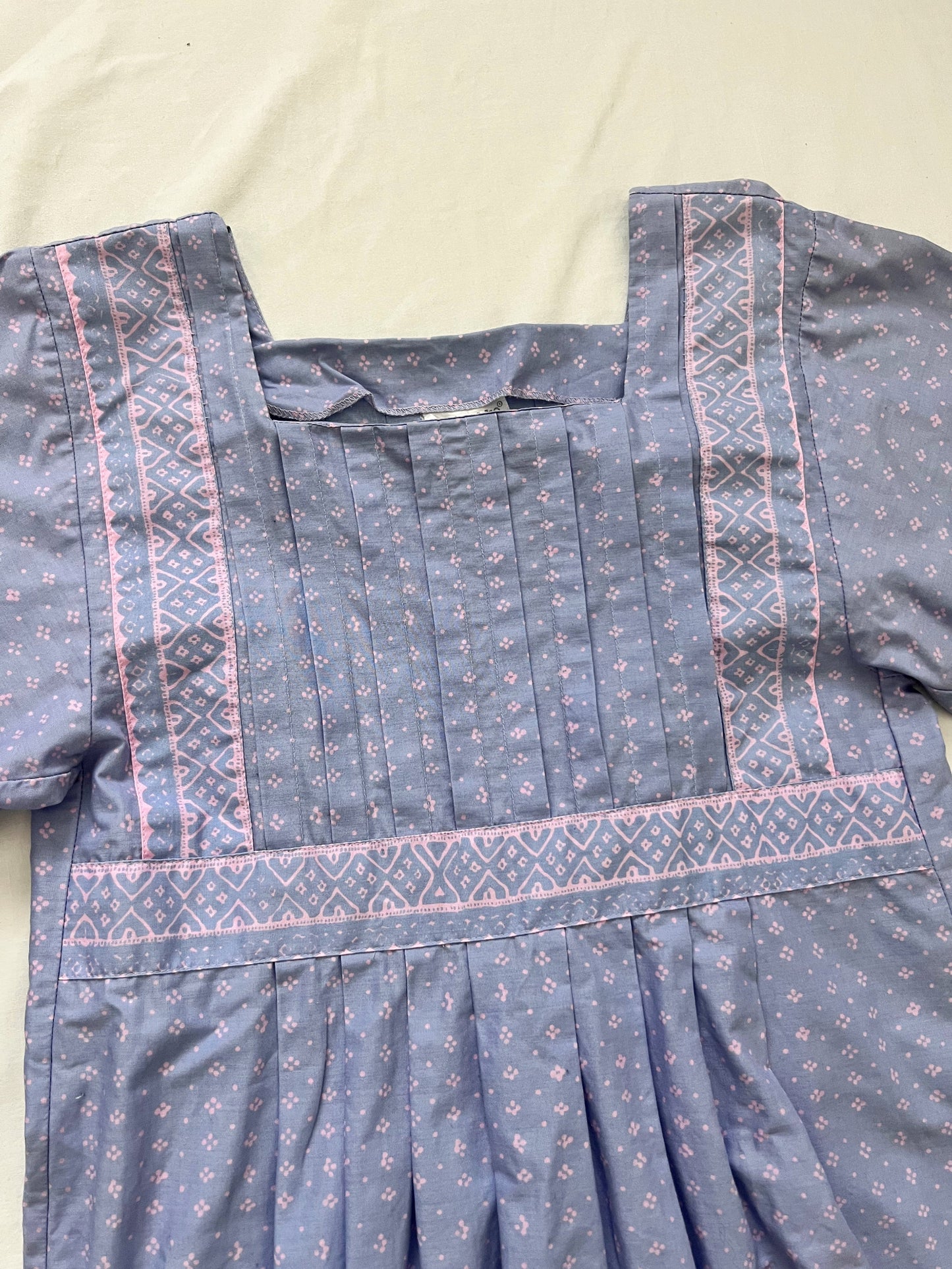 70s Marimekko purple and pink Mila dress, Size XS