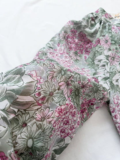 70s floral dress, Size M