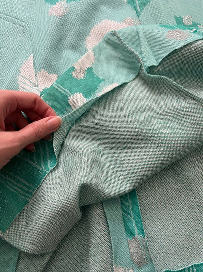 70s turquoise sleevless dress, Size L