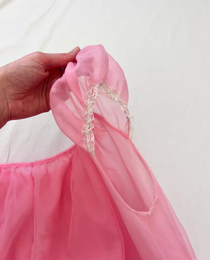 60s pink nightgown, Size M-L