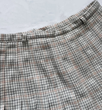 60s plaid skirt, Size L
