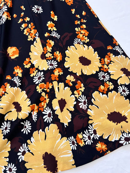 Floral flared sleeves maxi dress, Size S