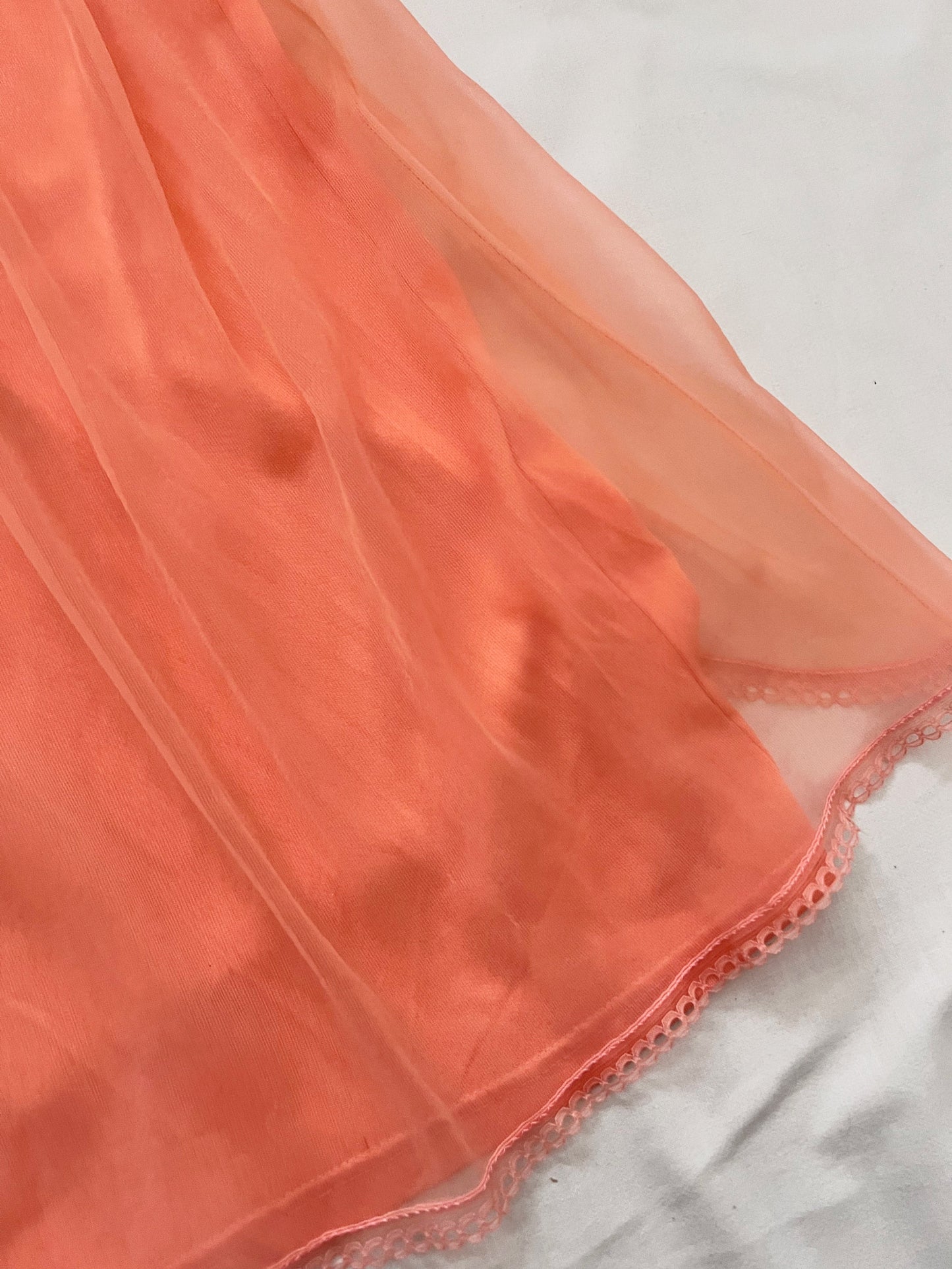 60s peach nightgown, Size S