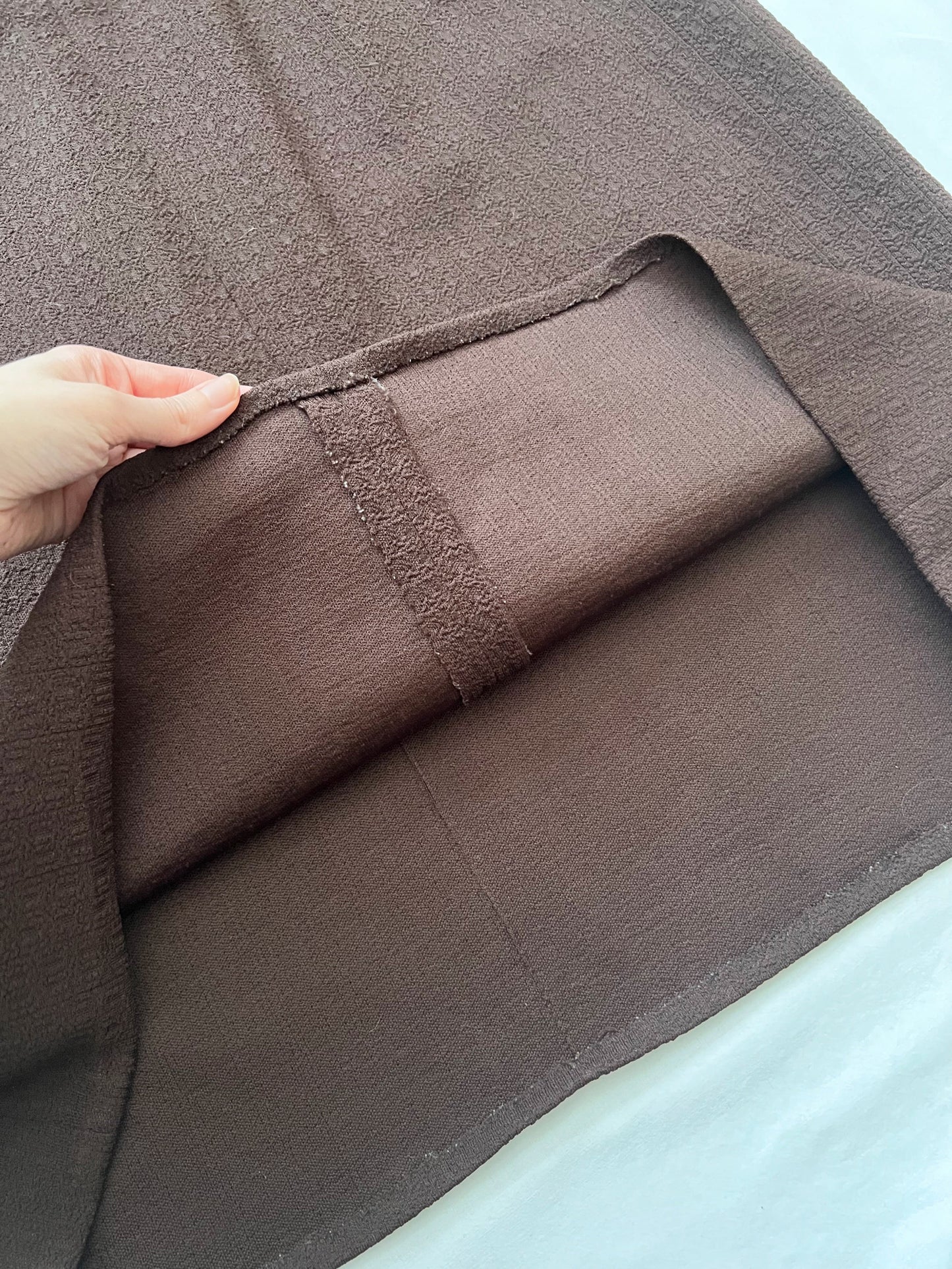 60s/70s dark brown and gold dress, Size L