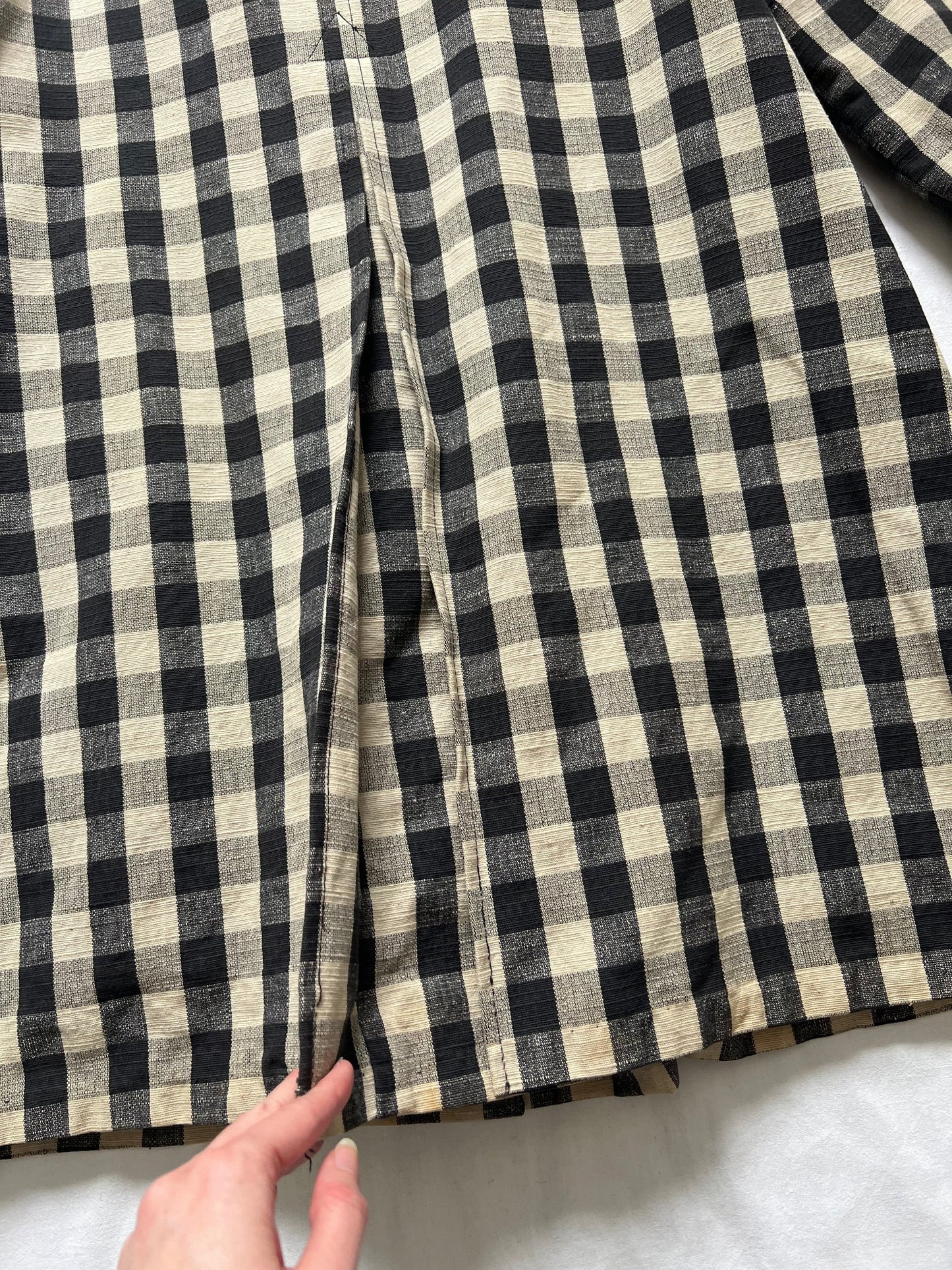 Dixi gingham trench coat, Size M