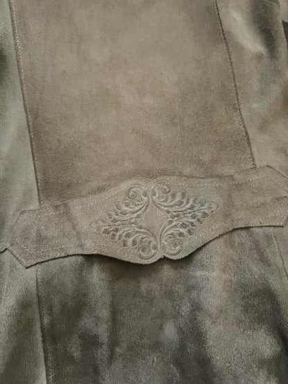 70s brown suede vest, Size L