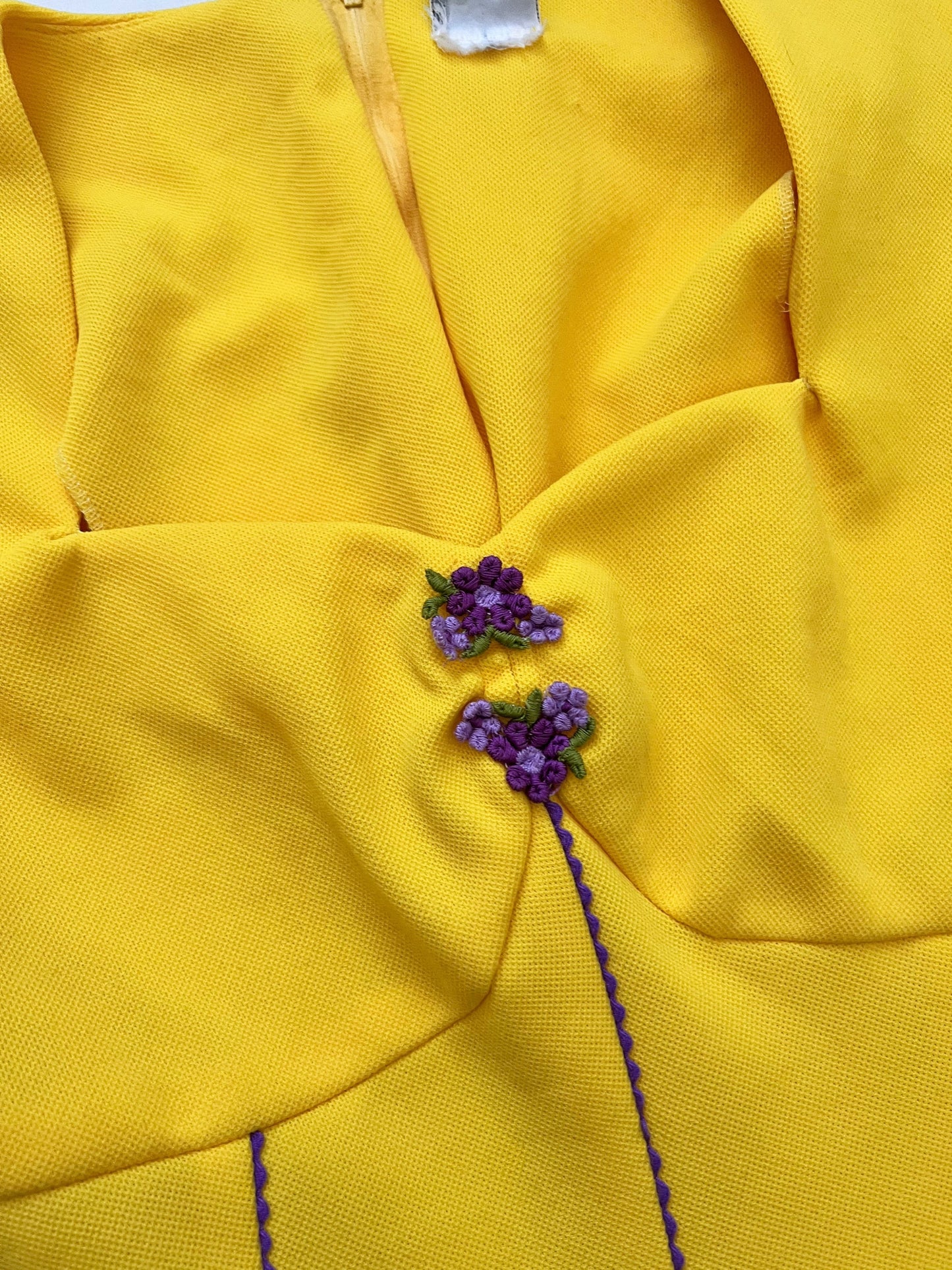 60s bright yellow dress, Size M-L