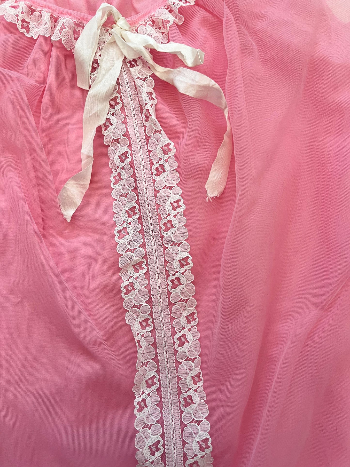 60s pink nightgown, Size M-L