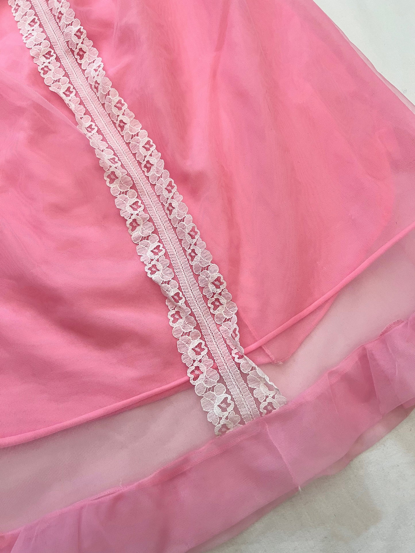 60s pink nightgown, Size M-L